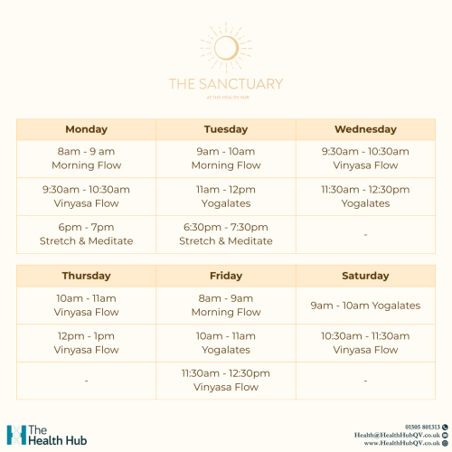 Sanctuary Full Schedule (Instagram Post) the sanctuary schedule square