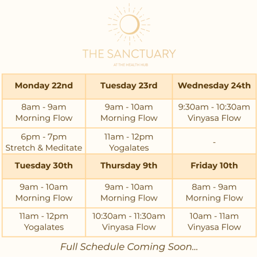 Temp Sanctuary Schedule temp sanctuary schedule oct25